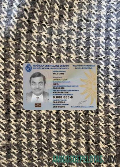 Uruguay ID olhar de foto frente amostra